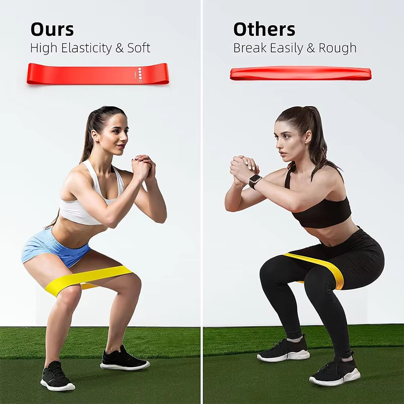 Different Resistance Bands Yoga Band Fitness Exercise Training Hip Tension Band Leg Squat Dance Elastic Loop Stretch Band